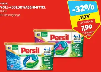 Hofer PERSIL VOLL-/COLORWASCHMITTEL Discs 35 Waschgänge Angebot
