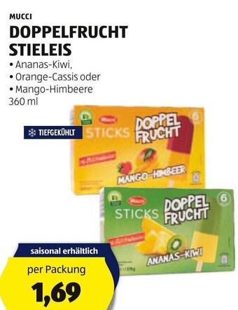 Hofer MUCCI DOPPELFRUCHT STIELEIS 360 ml Angebot