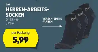 Hofer CAT HERREN-ARBEITS- SOCKEN 3 Paar per Packung Angebot