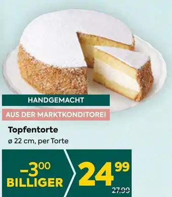 Billa Topfentorte Ø 22 cm, per Torte Angebot