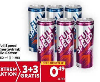 Billa Full Speed Energydrink div. Sorten 250 ml Angebot