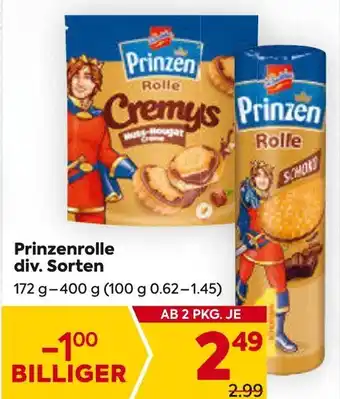 Billa Prinzenrolle div. Sorten 172 g- 400 g Angebot