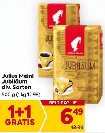 Billa Julius Meinl Jubiläum div. Sorten 500 g Angebot