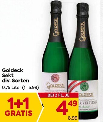 Billa Goldeck Sekt div. Sorten 0,75 Liter Angebot