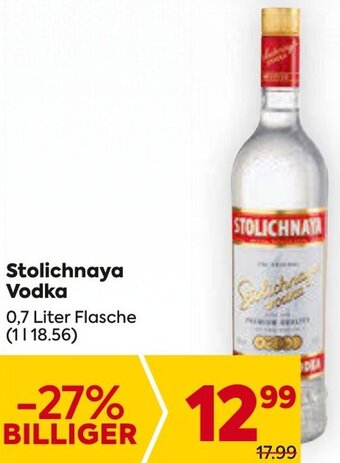 Billa Stolichnaya Vodka 0,7 Liter Flasche Angebot