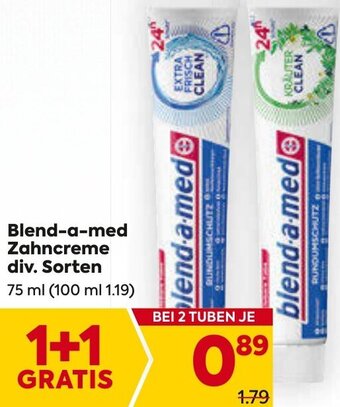 Billa Blend-a-med Zahncreme div. Sorten 75 ml Angebot