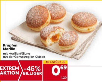 Billa Krapfen Marille mit Marillenfüllung aus der Genussregion Kittsee Angebot