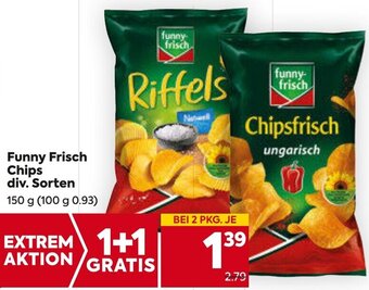 Billa Funny Frisch Chips div. Sorten 150 g Angebot