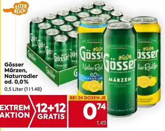 Billa Gösser Märzen, Naturradler od. 0,0% Angebot