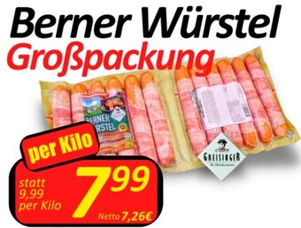 Wurstico Berner Würstel Großpackung per Kilo Angebot