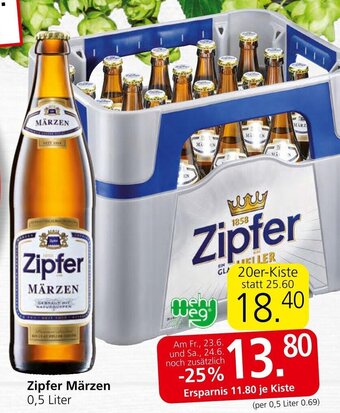 Eurospar Zipfer Märzen 0,5 Liter Angebot