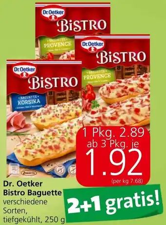 Eurospar Dr. Oetker Bistro Baguette verschiedene Sorten, tiefgekühlt, 250 g Angebot