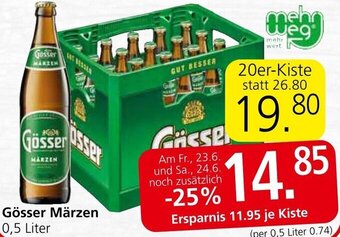Eurospar Gösser Märzen 0,5 Liter Angebot