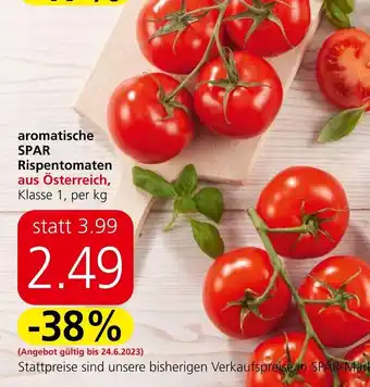 Eurospar aromatische SPAR Rispentomaten aus Österreich, Klasse 1, per kg Angebot