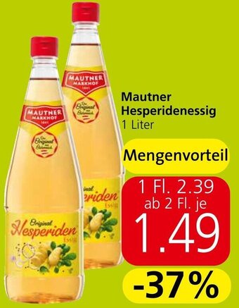 Eurospar Mautner Hesperidenessig 1 Liter Angebot