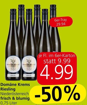 Eurospar Domäne Krems Riesling Niederösterreich frisch & blumig 0,75 Liter Angebot