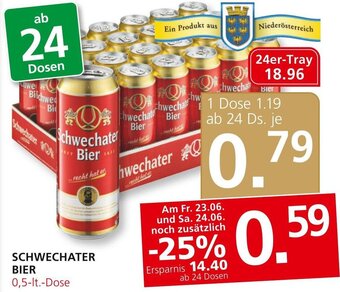 SPAR Gourmet Schwechater Bier 0,5-lt.-Dose Angebot