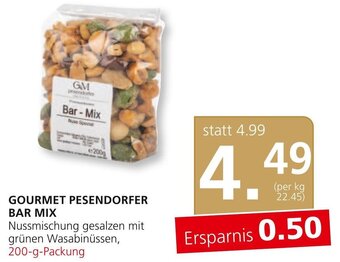 SPAR Gourmet GOURMET PESENDORFER BAR MIX Nussmischung gesalzen mit grünen Wasabinüssen, 200-g-Packung Angebot