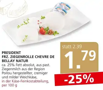 SPAR Gourmet PRESIDENT FRZ. ZIEGENROLLE CHEVRE DE BELLAY NATUR per 100 g Angebot