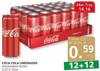 SPAR Gourmet COCA-COLA LIMONADEN verschiedene Sorten, 0,33-lt.-Dose Angebot