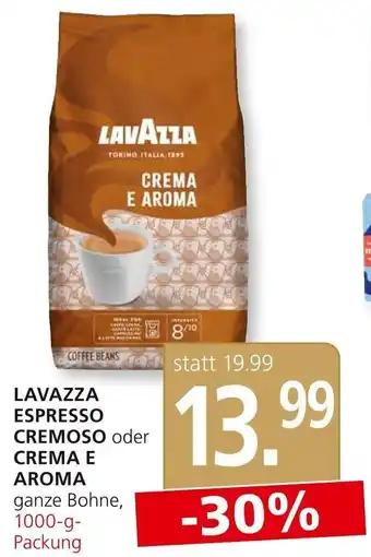 SPAR Gourmet LAVAZZA ESPRESSO CREMOSO oder CREMA E AROMA ganze Bohne, Angebot
