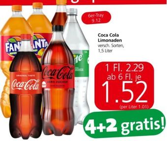 Spar Coca cola limonade Angebot