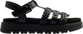 Deichmann Plateau sandalen in schwarz Angebot