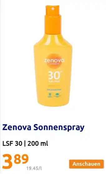 Action Zenova Sonnenspray LSF 30 | 200 ml Angebot