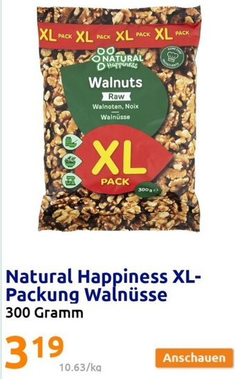 Action Natural Happiness XL-Packung Walnüsse 300 Gramm Angebot