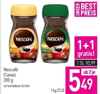 Sutterlüty Nescafé Classic 200 g Angebot