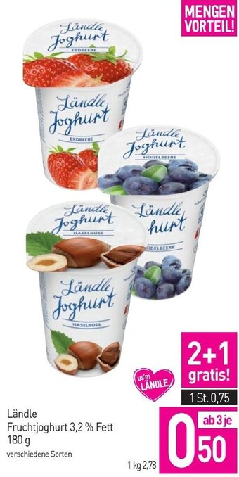 Sutterlüty Ländle Fruchtjoghurt 3,2 % Fett 180 g Angebot