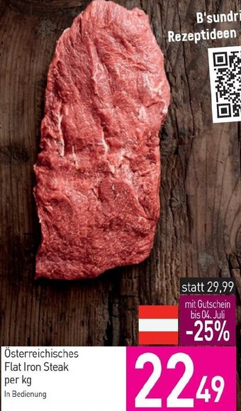 Sutterlüty Österreichisches Flat Iron Steak per kg Angebot