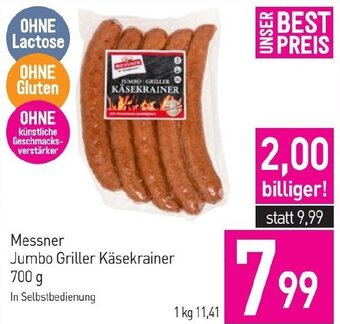 Sutterlüty Messner Jumbo Griller Käsekrainer 700 g Angebot