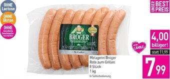 Sutterlüty Metzgerei Broger Rote zum Grillen 8 Stück 1 kg Angebot