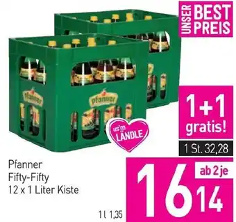Sutterlüty Pfanner Fifty-Fifty 12 x 1 Liter Kiste Angebot