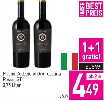 Sutterlüty Piccini Collezione Oro Toscana Rosso IGT 0,75 Liter Angebot