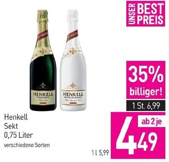 Sutterlüty Henkell Sekt 0,75 Liter Angebot