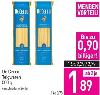 Sutterlüty De Cecco Teigwaren 500 g Angebot