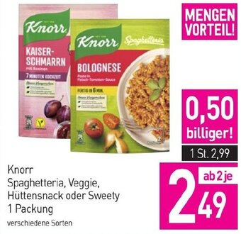 Sutterlüty Knorr Spaghetteria, Veggie, Hüttensnack oder Sweety 1 Packung Angebot
