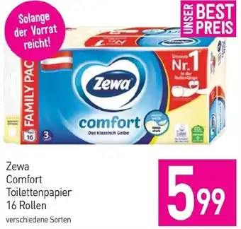 Sutterlüty Zewa Comfort Toilettenpapier 16 Rollen Angebot