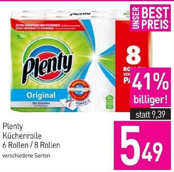 Sutterlüty Plenty Küchenrolle 6 Rollen /8 Rollen Angebot