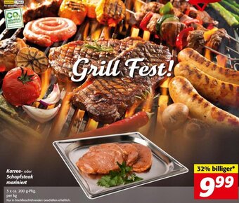 Nah&Frisch Karree- oder Schopfsteak mariniert 3 x ca. 200 g-Pkg. Angebot