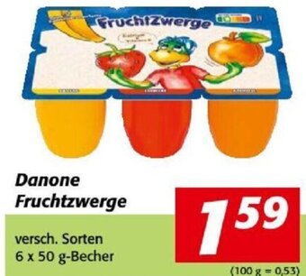 Nah&Frisch Danone Fruchtzwerge versch. Sorten 6 x 50 g-Becher Angebot