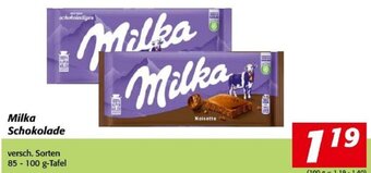 Nah&Frisch Milka Schokolade versch. Sorten 85 - 100 g-Tafel Angebot