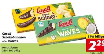 Nah&Frisch Casali Schokobananen oder Waves versch. Sorten 250-300 g-Pkg. Angebot
