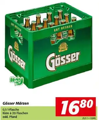 Nah&Frisch Gösser Märzen 0,5 l-Flasche Kiste à 20 Flaschen exkl. Pfand Angebot
