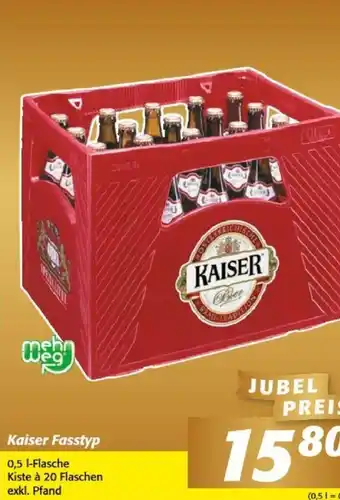 Nah&Frisch Kaiser Fasstyp 0,5 I-Flasche Kiste à 20 Flaschen exkl. Pfand Angebot