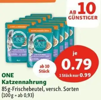 ONE Katzennahrung 85 g-Frischebeutel, versch. Sorten