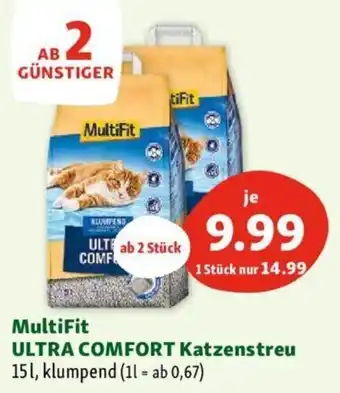 Fressnapf MultiFit ULTRA COMFORT Katzenstreu 15l, klumpend Angebot