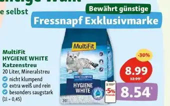 Fressnapf MultiFit HYGIENE WHITE Katzenstreu 20 Liter Angebot